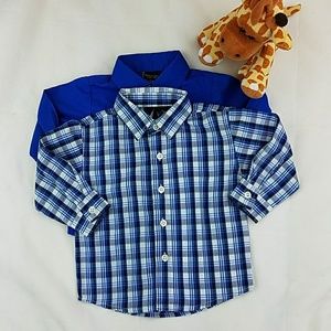 HP! 💕 Bundle Nautica Dress Shirts Plaid & blue